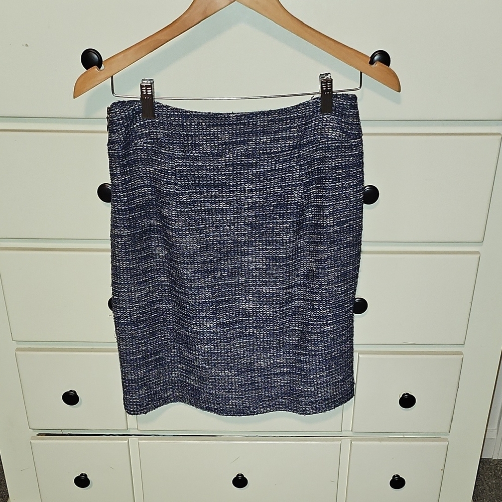 Banana Republic Navy Tweed Pencil Skirt - Picture 3 of 4